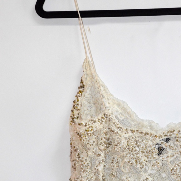 Beaded Sheer Lace Tank And Short Sleeve Cardigan - Picture 8 of 10
